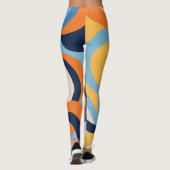 Abstracte geometrische vormen leggings (Achterkant)