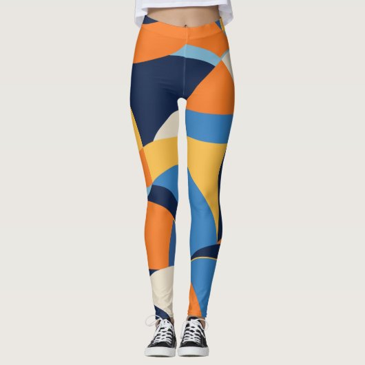 Abstracte geometrische vormen leggings (Voorkant)