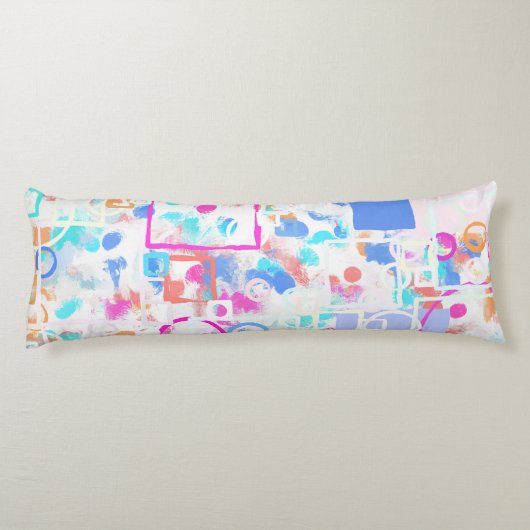 Abstracte geometrische vormen lichaamskussen (Achterkant)