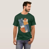 Abstracte geometrische vormen modern t-shirt (Voorkant volledig)