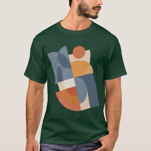 Abstracte geometrische vormen modern t-shirt (Voorkant)