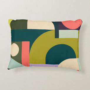 Abstracte geometrische vormen moderne kleurrijke o accent kussen