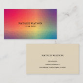 Abstracte geometrische vormen Moderne minimalistis Visitekaartje (Voorkant / Achterkant)