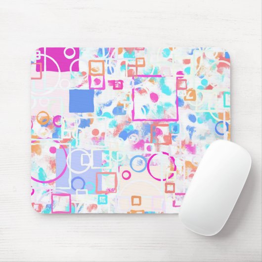 Abstracte geometrische vormen muismat (Met muis)