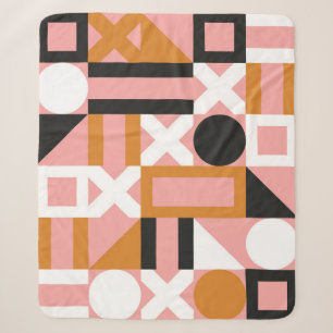 Abstracte geometrische vormen naadloos patroon sherpa deken