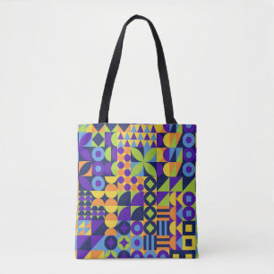 Abstracte geometrische vormen naadloos patroon tote bag