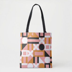 Abstracte geometrische vormen naadloos patroon tote bag