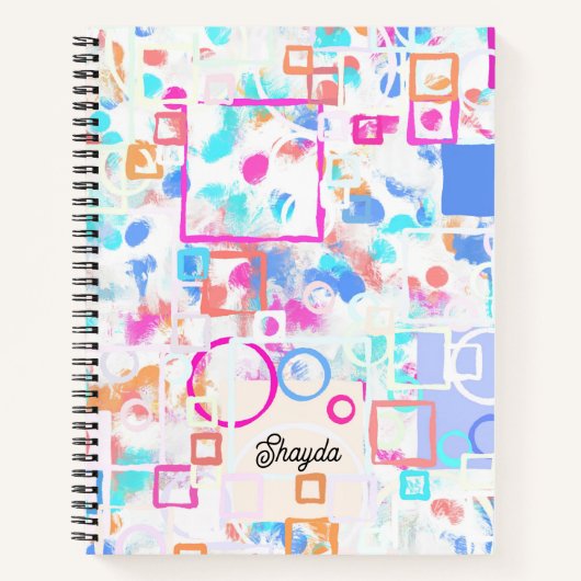 Abstracte geometrische vormen notitieboek (Voorkant)