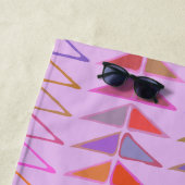 Abstracte geometrische vormen Paars Strandlaken (In situ)