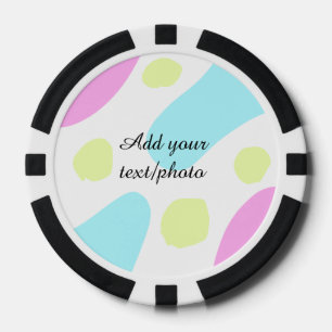 Abstracte geometrische vormen pastel voeg naam fot poker chips