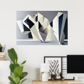 Abstracte geometrische vormen poster (Thuiskantoor)