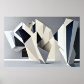Abstracte geometrische vormen poster (Voorkant)