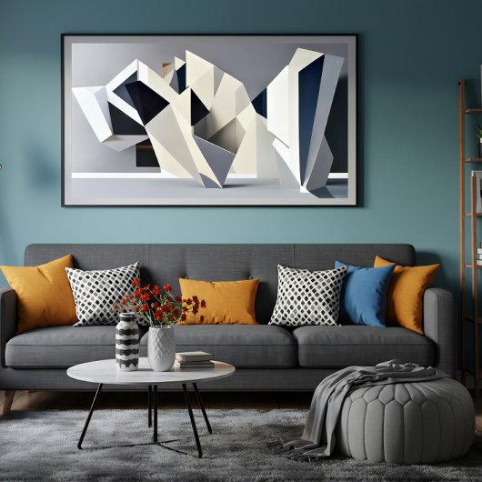 Abstracte geometrische vormen poster