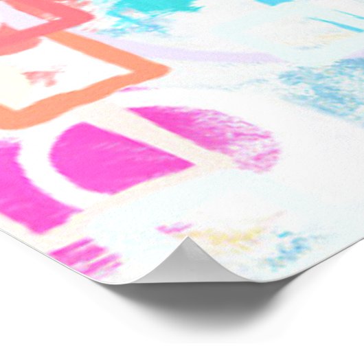 Abstracte geometrische vormen poster (Hoek)