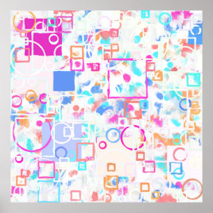 Abstracte geometrische vormen poster