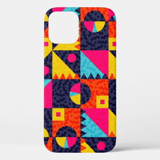Abstracte geometrische vormen. Retrokleurige illus Case-Mate iPhone Case (Achterkant)