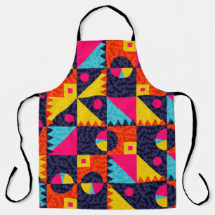 Abstracte geometrische vormen. Retrokleurige illus Schort