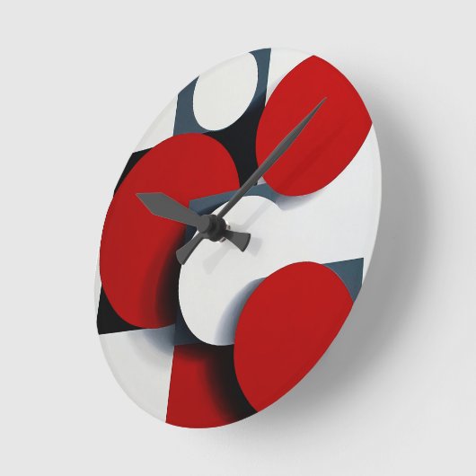 Abstracte geometrische vormen ronde klok (Hoek)