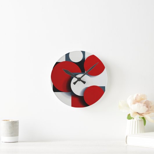 Abstracte geometrische vormen ronde klok (Huis)