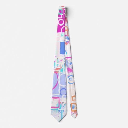 Abstracte geometrische vormen stropdas (Voorkant)