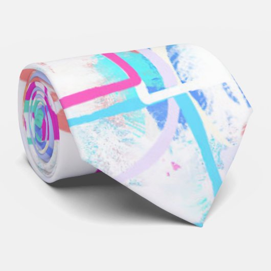 Abstracte geometrische vormen stropdas (Opgerold)