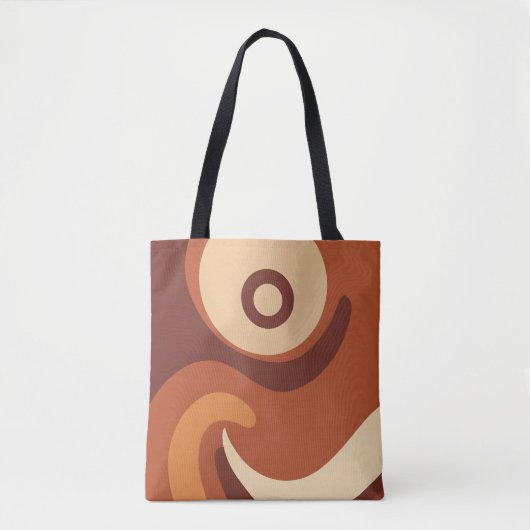 Abstracte geometrische vormen surrealistisch tote bag (Voorkant)