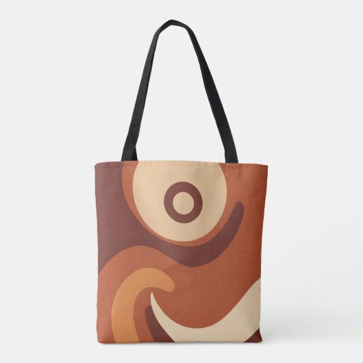 Abstracte geometrische vormen surrealistisch tote bag (Achterkant)