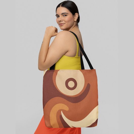 Abstracte geometrische vormen surrealistisch tote bag