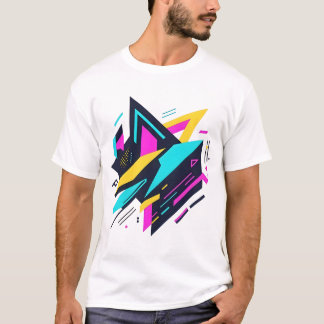 Abstracte geometrische vormen t-shirt