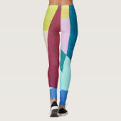 Abstracte Geometrische Vormen Textielpatroon | Leggings (Achterkant)