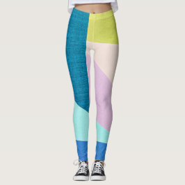 Abstracte Geometrische Vormen Textielpatroon | Leggings