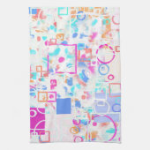 Abstracte geometrische vormen theedoek (Verticaal)