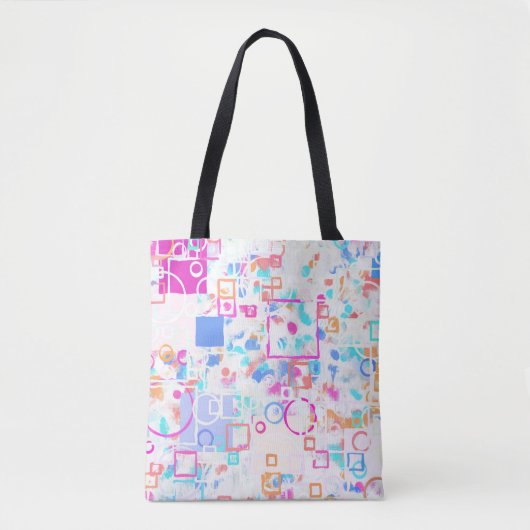 Abstracte geometrische vormen tote bag (Voorkant)