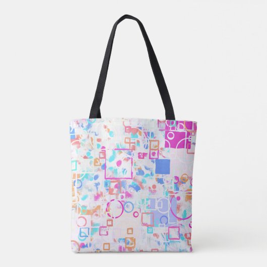 Abstracte geometrische vormen tote bag (Achterkant)