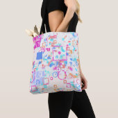 Abstracte geometrische vormen tote bag (Dichtbij)