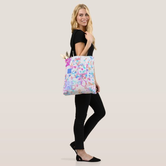 Abstracte geometrische vormen tote bag (Op model)