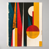Abstracte geometrische vormen uit het midden van d poster (Voorkant)