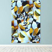 Abstracte geometrische vormen van Cubisme Canvas Afdruk (Insitu (Houten vloer))