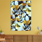Abstracte geometrische vormen van Cubisme Canvas Afdruk (Insitu (Woonkamer))