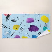 Abstracte geometrische vormen van de waterverf met badhanddoek (Badhanddoek)