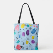 Abstracte geometrische vormen van de waterverf met tote bag (Achterkant)