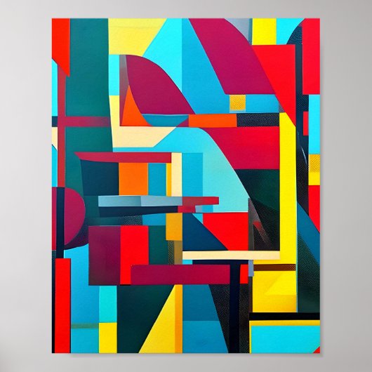 Abstracte geometrische vormen van textuur poster (Voorkant)