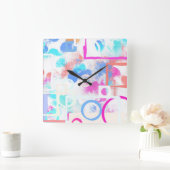 Abstracte geometrische vormen vierkante klok (Huis)