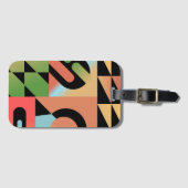 Abstracte geometrische vormen voor vliegtuigstijl, bagagelabel (Voorkant (horizontaal))
