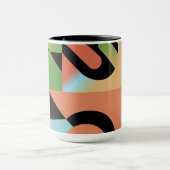 Abstracte geometrische vormen voor vliegtuigstijl, mok (Midden)