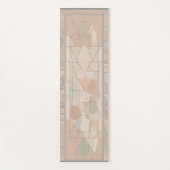 Abstracte geometrische vormen yogamat met rand (Voorkant)