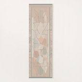 Abstracte geometrische vormen yogamat met rand (Achterkant)