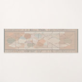 Abstracte geometrische vormen yogamat met rand (Voorkant (horizontaal))