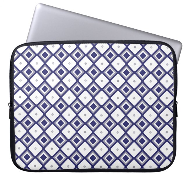 Abstracte geometrische vormgeving van de achtergro laptop sleeve (Voorkant)