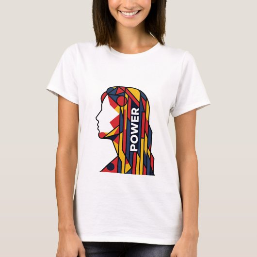 Abstracte Geometrische Vrouw | Dames T-shirts (Voorkant)